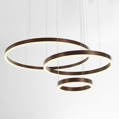 Remi Suspension Anneau Moderne Métal Noir/Doré/Café Salon