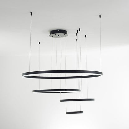 Remi Suspension Anneau Moderne Métal Noir/Doré/Café Salon