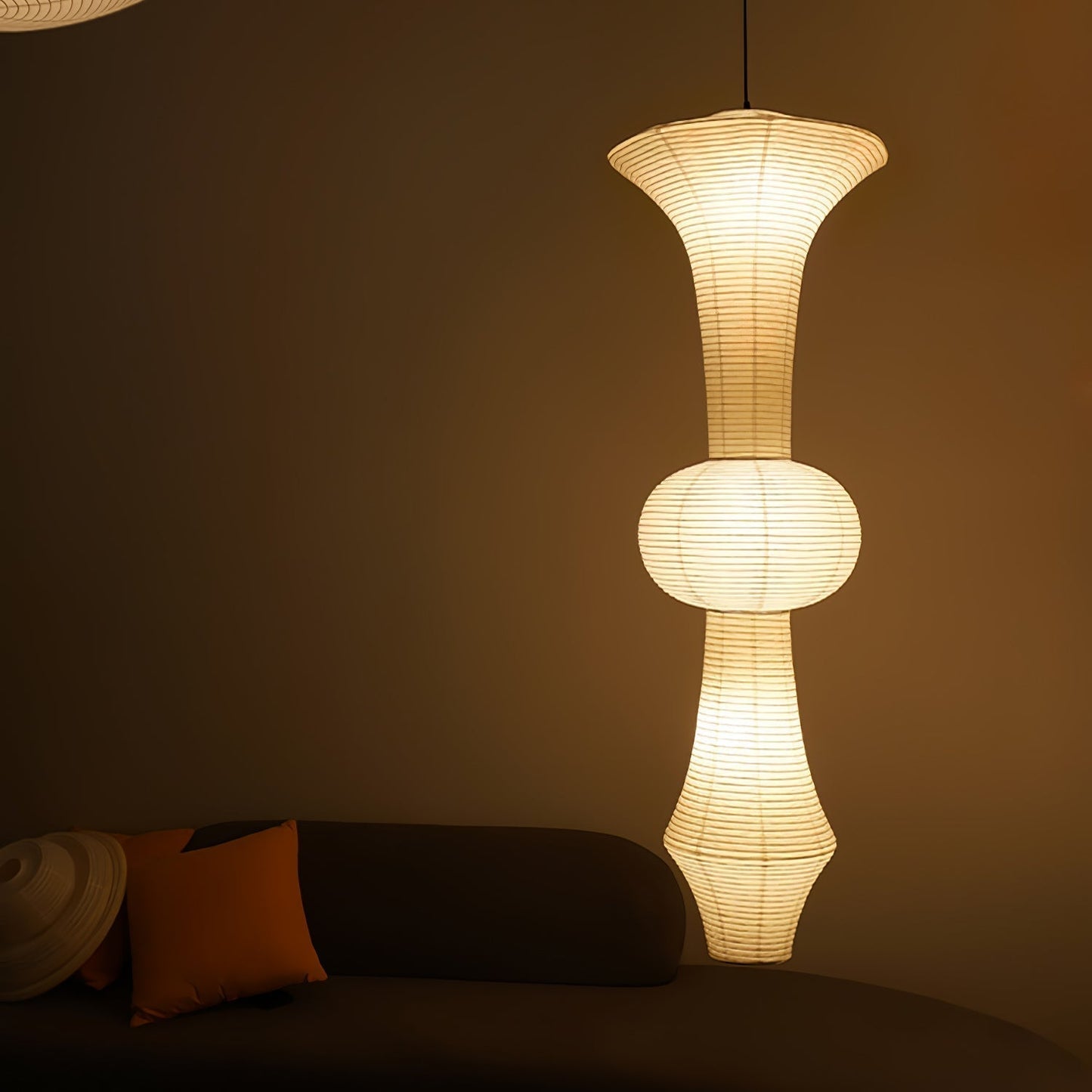 Lustra Suspension Luminaire Papier Washi E pour Salon