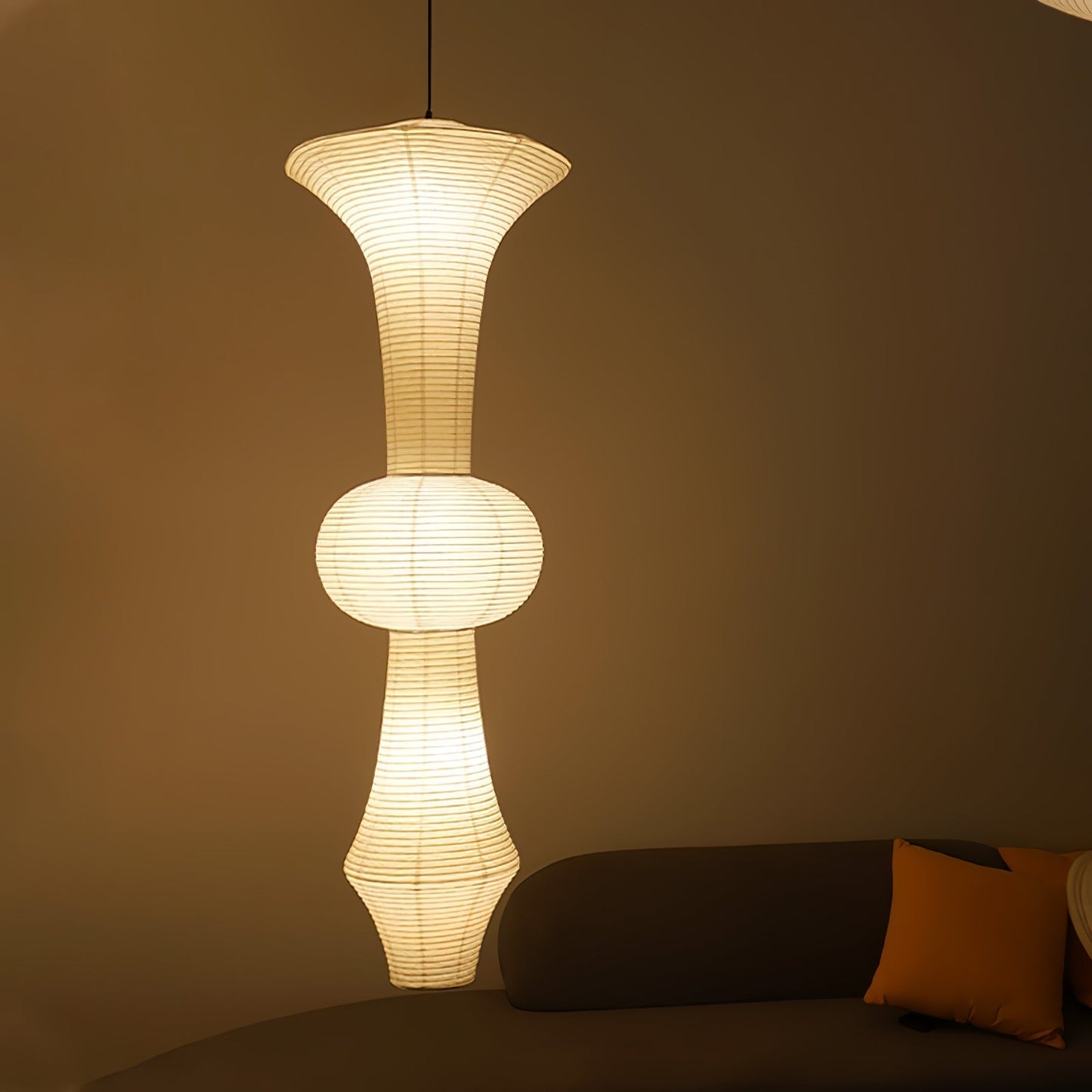 Lustra Suspension Luminaire Papier Washi E pour Salon