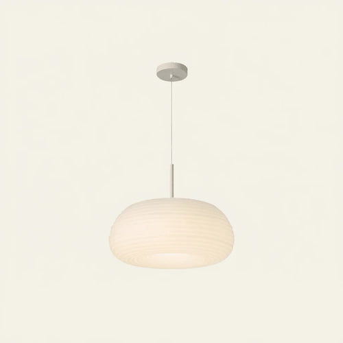 Bastien Suspension Tambour Naturelle. Blanc. Chambre - Nüma Lighting