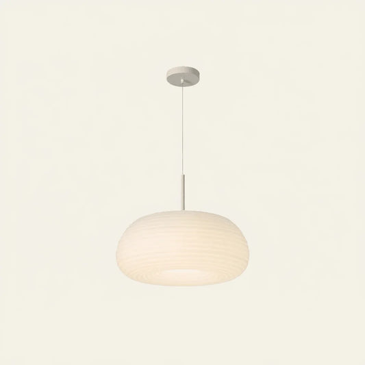 Bastien Suspension Tambour Naturelle. Blanc. Chambre - Nüma Lighting