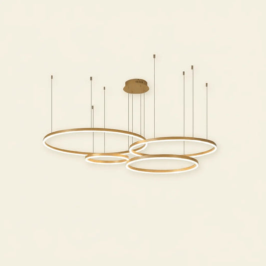 Dimitri Suspension Anneau Moderne Métal Noir/Doré/Café Salon - Nüma Lighting