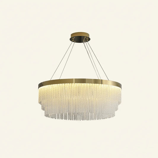 Dimitri Suspension Ronde Moderne, Métal, Doré, Salon/Hôtellerie - Nüma Lighting