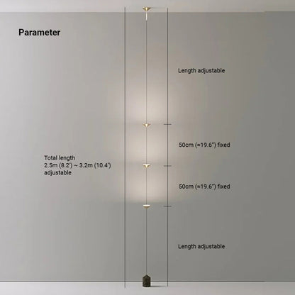Ray Lampadaire Linéaire Minimaliste, 3 Ampoules, Chambre