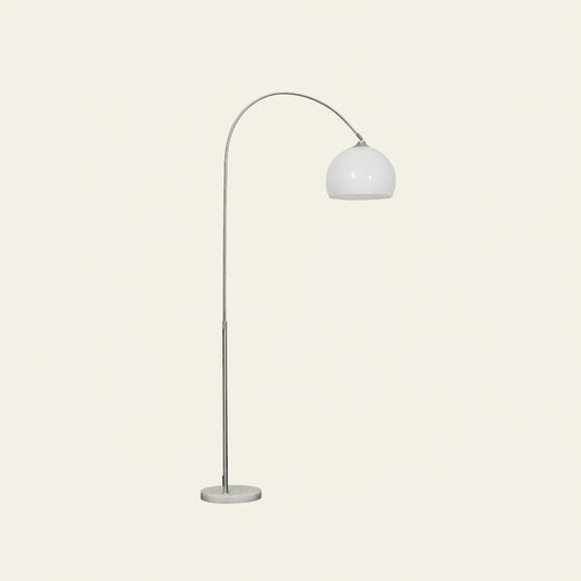Léonard Lampadaire Dôme Moderne Métal/Marbre/Acrylique Blanc/Orange Salon - Nüma Lighting