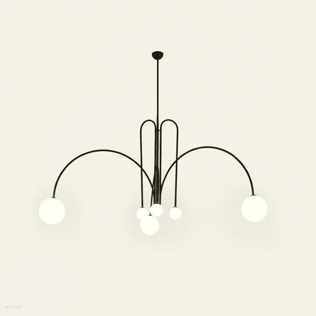 Léopold Suspension Multi Simple Verre Chambre à Coucher/Salon - Nüma Lighting