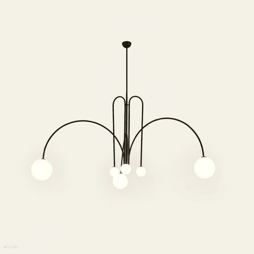 Léopold Suspension Multi Simple Verre Chambre à Coucher/Salon - Nüma Lighting