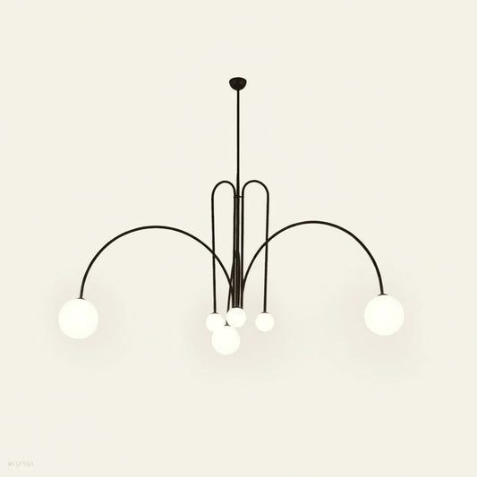 Léopold Suspension Multi Simple Verre Chambre à Coucher/Salon - Nüma Lighting