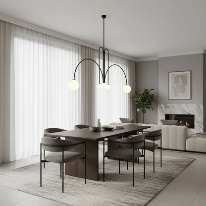 Léopold Suspension Multi Simple Verre Chambre à Coucher/Salon - Nüma Lighting