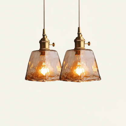 Malik Suspension Géométrique Vintage Verre. Laiton. Salon - Nüma Lighting