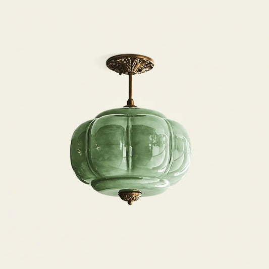Mateo Lampe Plafond Semi - Encastrée en Verre Vert - Nüma Lighting
