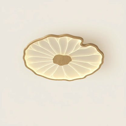 Mateo Plafonnier Feuille de Lotus avec Finition Bois - Nüma Lighting