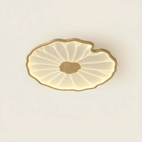 Mateo Plafonnier Feuille de Lotus avec Finition Bois - Nüma Lighting
