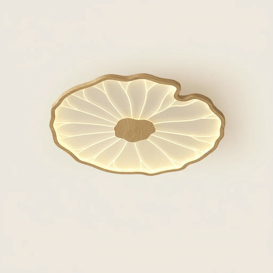 Mateo Plafonnier Feuille de Lotus avec Finition Bois - Nüma Lighting