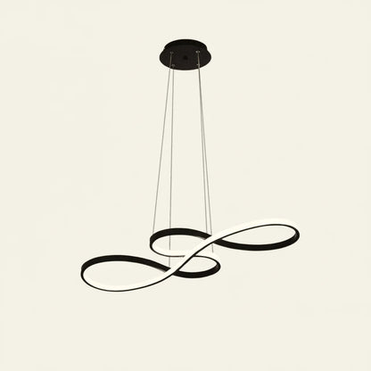 Mateo Suspension Linéaire Nordique Noir/Blanc/Or. Chambre - Nüma Lighting