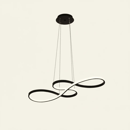 Mateo Suspension Linéaire Nordique Noir/Blanc/Or. Chambre - Nüma Lighting