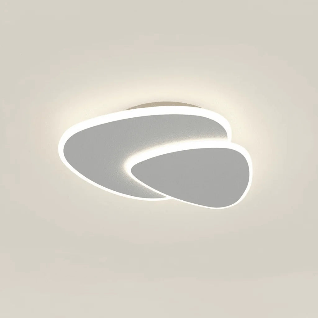Matteo Plafonnier Triangle Moderne Blanc Salon - Nüma Lighting